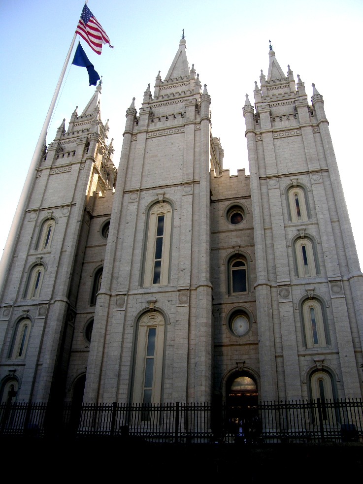 Il grande Tempio mormone di Salt Lake City (Utah - USA)